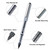 EYEYE Rollerball Pens, Black Ink, 1.0mm Bold Point, Pack of 12