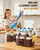 Ytonet Cleaning Caddy with 4 Spinner Wheels, Rolling Cleaning Caddy Bag