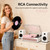 Vinyl Record Player with Speakers, Pink Vintage Bluetooth Record Player with EQ Sound Modes & LED Display, 3-Speed Turntable for Vinyl Records, USB Recording, TF Card Playback, AUX & RCA Output