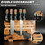 Magnetic Knife Block for Countertop, 16 Inch Handcrafted Burl Wood & Resin Display Stand, Double-Sided Magnetic Holder for Everyday Kitchen Knives, Stable No-Drill Base, Blade-Safe Magnets