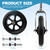 2 Pcs 8 Inch Walker Wheels Replacement Solid Wheelchair Front Wheels,Anti-Slip Rubber Rollator Replacement Wheels for Wheelchairs, Rollators, Walkers