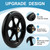 2 Pcs 8 Inch Walker Wheels Replacement Solid Wheelchair Front Wheels,Anti-Slip Rubber Rollator Replacement Wheels for Wheelchairs, Rollators, Walkers