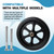 2 Pcs 8 Inch Walker Wheels Replacement Solid Wheelchair Front Wheels,Anti-Slip Rubber Rollator Replacement Wheels for Wheelchairs, Rollators, Walkers