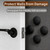 Door Stoppers for Wall, Silicone Door Knob Wall Protector, 2" Round Black