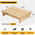 Half Steps for Seniors 3.5" Wooden Step Stool for Seniors with Non-Slip Rubber Feet Standard Depth, Sturdy Step Stool for Stairs, Solid Pinewood Platform Step for Indoor Use