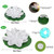 HO2NLE 24PCS Lotus Floating Pond Lights, Color LED LightsWaterproof Battery Powered, Floating Flowers for Pool Weddings Gardens Pond Parties Outdoor Decorations (White, 6", 4")