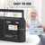 PRUNUS 06 AM FM Radio Portable, Battery Operated and AC Plug, PVC Chip