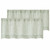 Chyhomenyc Striped Valances for Windows 14 inch, Sage Green, 2 Pieces