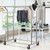 Simple Houseware Heavy Duty Double Rail Clothing Garment Rack, Chrome