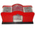 ESKONI Manual Card Shuffler; Hand Crank Shuffler for Standard Playing Cards, 2 Deck Capacity, Battery Free Model, Poker And Casino Game Accessory, Red