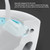 Baffect Curved Toilet Brush with Long Anti-Slip Grip Handle (Plastic)