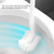 Baffect Curved Toilet Brush with Long Anti-Slip Grip Handle (Plastic)