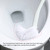 Baffect Curved Toilet Brush with Long Anti-Slip Grip Handle (Plastic)