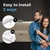 EShine Hand Wave Activated Under Cabinet LED Lighting Kit, Dimmable, 6-Pack 7 in - Touchless Dimming Control, Black Under Counter Lights for Kitchen, Garage, Office, Shelf - Warm White (3000K)
