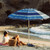 AMMSUN 7ft Heavy Duty High Wind Beach Umbrella with Sand Anchor & Tilt Sun Shelter, UPF50+ Protection Outdoor Sunshade Umbrellas and Parasols Carry Bag for Patio Garden Beach Pool Backyard