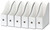 Simple Houseware 6-Pack Magazine File Holder Box, Foldable Cardboard Organizer, White