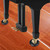 Solid Wood Grand Piano Caster Cups,Set of 3 Piano Casters Floor Protectors Piano Leg Coasters Furniture Leg Pads Protection w/EVA Anti-Slip & Anti-Noise Foam Mat, for Hardwood Floor Protectors