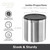 Oggi Stainless Steel Jumbo Grease Container with Removable Strainer and Snug Lid. Perfect container for fryer oil, bacon drippings, lard and ghee oil. Large capacity can - 1 Gall / 4 Qt / 3.75 Lt