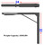 Ultrawall 24 inch Folding Shelf Brackets, Steel Wall Mounted Shelf Bracket