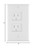 5 Pack - SnapPower SafePlate - [For Decor Outlets] Self-Closing Safety Cover Plate - Child-Proofing Wall Plate Helps Protect Baby From Electrical Shock (Decor)