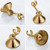 TINTON LIFE Universal Bathroom Adjustable Shower Head Wall Mount Holder Base Removable Bracket Shower Head Adapter for Kids or Adults(Triangle Titanium Gold)