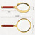 Magnifying Glass 6X Magnification Magnifier Handheld Magnifie(6X Gold)