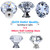 26 pcs Glass Cabinet Knobs Crystal Drawer Pulls Clear 30 mm Diamond for Kitchen, Bathroom Cabinet, Dresser and Cupboard by DeElf