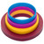 GreenOlive Rolling Pin Guide Ring Spacer Bands (8 Piece Set) Multicolored Flexible Silicone Slip On Baking Accessories Fit 1 3/4” to 2” Wide Dough Rollers