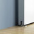 JUBEST Silver Aluminum Floor Guide for Sliding Barn Door Hardware Set of 2, T Shape Guide, Floor Mounted, Install Easily