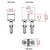 JUBEST Silver Aluminum Floor Guide for Sliding Barn Door Hardware Set of 2, T Shape Guide, Floor Mounted, Install Easily