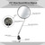 1PZ 8mm Chrome Round Motorcycle Mirrors Rearview Side with 7/8" Handlebar