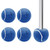 SPRING SEAON Precut Tennis Balls 4 Pcs for Walker Legs- Universal Glide Balls for Folding Rolling Walkers,Walker Accessories,Furniture Legs and Floor Protection Heavy Duty Felt Pad Coverings(Blue)