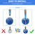 SPRING SEAON Precut Tennis Balls 4 Pcs for Walker Legs- Universal Glide Balls for Folding Rolling Walkers,Walker Accessories,Furniture Legs and Floor Protection Heavy Duty Felt Pad Coverings(Blue)