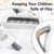 Kids Vacuum Cleaner Toy Set for Toddlers - 2PCS Toy Vacuum Sets for Toddlers 3+ Toddler Vacuum Toy That Works with Sound Effects, Baby Play Vacuum Pretend Role Play Household Housekeeping (White)