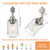 LOUSACE 6 Pack H Track Lighting Replacement Heads Brushed Nickel, Ceiling Track Lighting Fixtures with Seeded Glass Shades, E26 Base Track Light Heads for Retail Shop Kitchen Bathroom