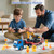 Fistone RC Semi Truck & Friction Powered Excavator Toy Set for Kids, Blue