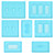 OTYMIOW 7PCS Light Switch Cover Resin Molds Kit, Epoxy Resin Molds for Switch Socket Panel, Silicone Molds for Resin Outlet Cover Molds for DIY Crafts Making Home Decor