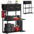 Crostice Home Gym Storage Rack, Adjustable 4-Tier with Extra Drawer