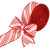 Meseey 2.5 Inch Red White Diagonal Ribbon 20 Yards