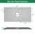 GUUKIN Sink Protectors for Kitchen Mat - 29.7“x15.5” Silicone Kitchen Sink Mat Grid for Bottom of Farmhouse Stainless Steel Porcelain with Center Drain（Grey）