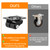 4 Pack 1 Inch Black Nylon Plate Caster Set