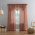 No. 918 Erica Crushed Sheer Voile Rod Pocket Curtain Panel, 51" x 63", Cedar Orange
