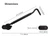 Runningfish 6" Barn Door Lock Sliding Door Lock Barn Gate Latch Stainless Steel Hook Lock Black Heavy Duty Barn Door Latch Cabin Hook Eye Latch Easy Lock Black 6"(Update Tone)