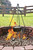 Cuisiland 48" Heavy Duty Camping Tripod Campfire Cooking Dutch Oven Tripod Adjustable Grill Tripod for Outdoor Campfire Cooking Camping, Picnic