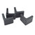 Hxchen 40 x 40 x 30mm/1.6" x 1.6" x 1.2" L Shaped Furniture Angle Iron Rubber Foot Covers Black - (4 Pcs)
