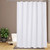 EurCross Shower Curtain Liner 72 x 80 inches Long, Water-Repellent Weighted Bottom Solid White Fabric Shower Curtain for Bathroom