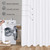 EurCross Shower Curtain Liner 72 x 80 inches Long, Water-Repellent Weighted Bottom Solid White Fabric Shower Curtain for Bathroom