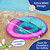 SwimSchool Deluxe Baby Pool Float with Adjustable Canopy - 6-24 Months - Baby Swim Float with Splash & Play Activity Center Safety Seat - Pink/Aqua
