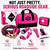 Pretty Pink Roadside Emergency Kit for Women & Teen Girls - Heavy-Duty Jumper Cables, First Aid Kit, Safety Tools, Flashlight, Ice Scraper - Complete Car Safety Bag