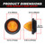 2 Amber + 2 Red Ledvillage 2 Inch 12V DC Beehive Cone LED Clearance Marker Light with Grommet for Truck Trailer Pickup Tractor 10 Diodes OL12 [Pack of 4]